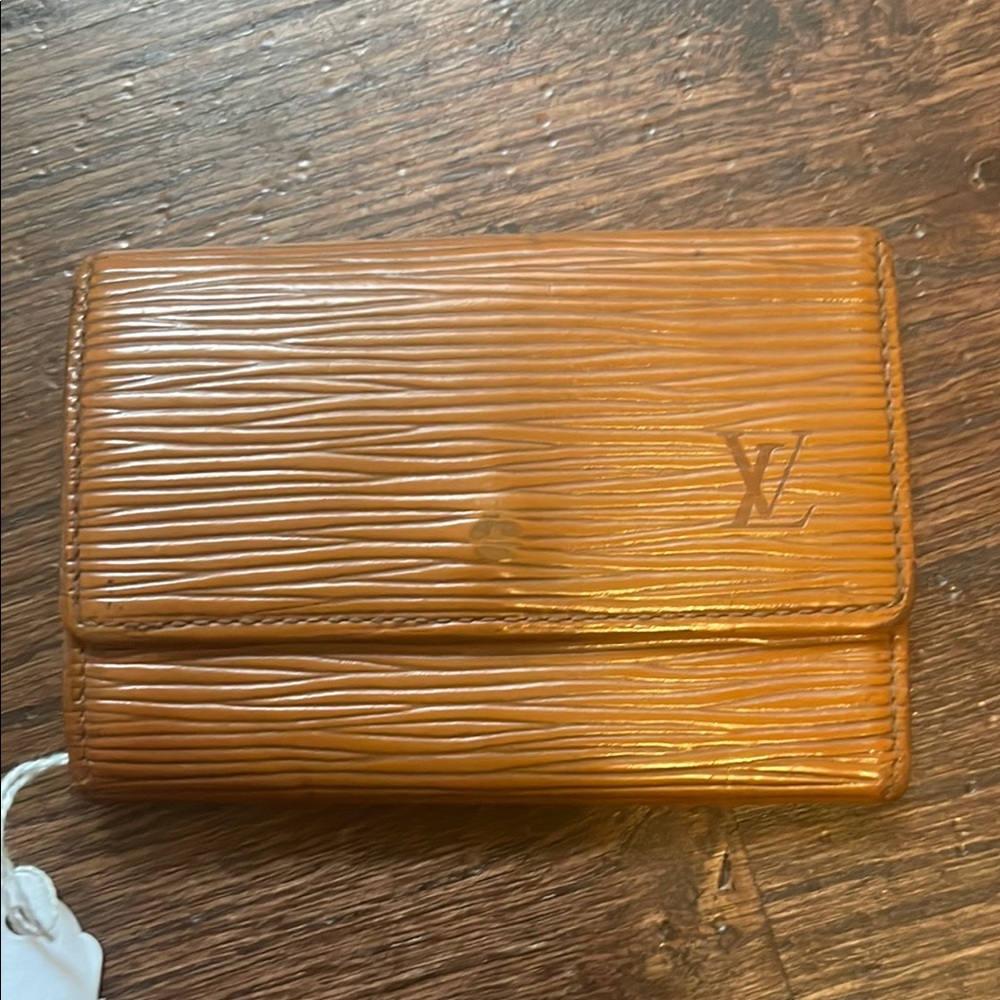 Louis Vuitton Tan Orange EPI Leather Wallet